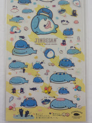 Cute Kawaii San-X Jinbesan Whale Sticker Sheet 2017 - F - for Planner Journal Scrapbook Craft