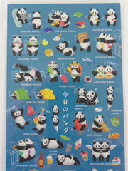 Cute Kawaii Mind Wave Panda Bear Activities Sticker Sheet - for Journal Planner Craft Scrapbook Organizer Calendar Notebook