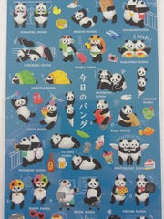 Cute Kawaii Mind Wave Panda Bear Activities Sticker Sheet - for Journal Planner Craft Scrapbook Organizer Calendar Notebook