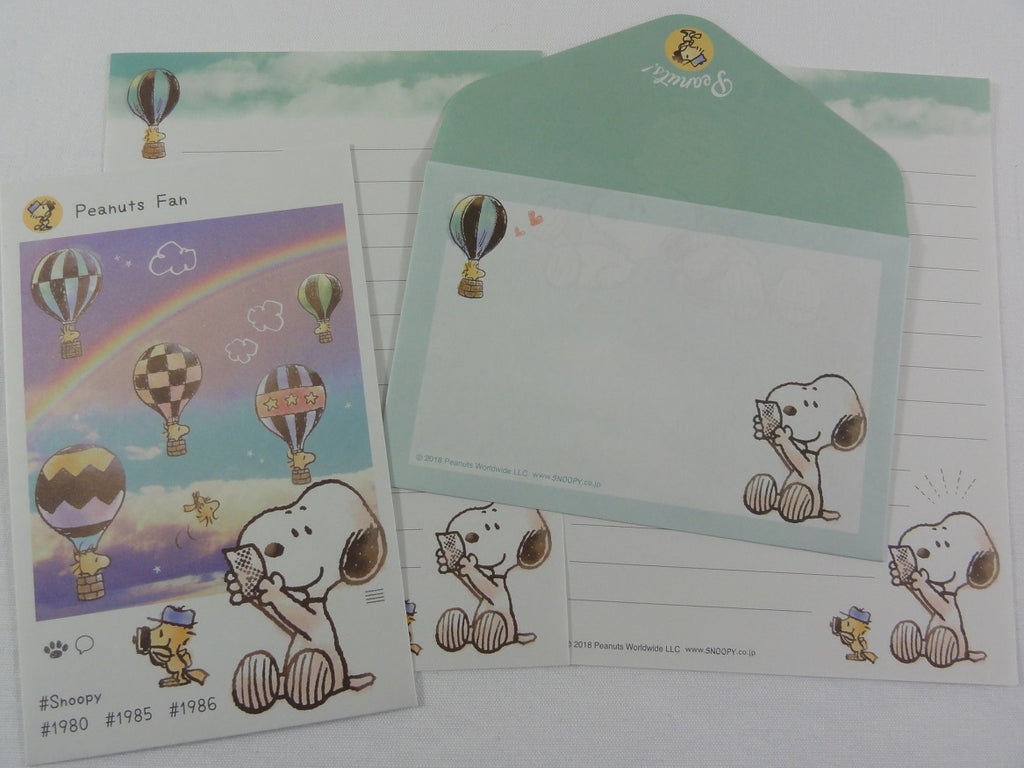 Japan Peanuts Mini Letter Set - Snoopy / Sky