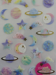 Cute Kawaii Mind Wave Cherie Couleur Planet Stars Space Universe Sticker Sheet - for Journal Planner Craft Organizer Calendar