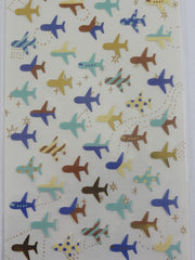 Cute Kawaii Mind Wave Airplance Travel Sticker Sheet - for Journal Planner Craft Organizer Calendar