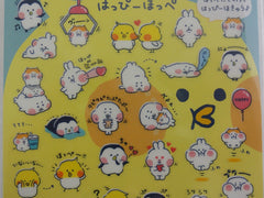 Cute Kawaii Mind Wave Funny Hamster  Bunny Penguin Chicks Sticker Sheet - for Journal Planner Craft Organizer Calendar