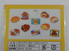 Cute Kawaii Mind Wave Bread Bakery Bake Goods Flake Stickers Sack - C - for Journal Agenda Planner Scrapbooking Craft