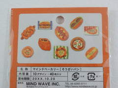 Cute Kawaii Mind Wave Bread Bakery Bake Goods Flake Stickers Sack - E - for Journal Agenda Planner Scrapbooking Craft