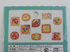 Cute Kawaii Mind Wave Bread Bakery Bake Goods Flake Stickers Sack - G - for Journal Agenda Planner Scrapbooking Craft