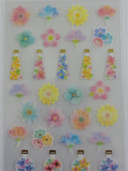 Cute Kawaii Mind Wave Cherie Couleur Beautiful Flowers Sticker Sheet - for Journal Planner Craft Organizer Calendar