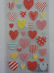 Cute Kawaii Mind Wave Hearts Love Sticker Sheet - for Journal Planner Craft Organizer Calendar
