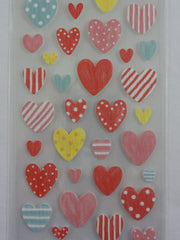 Cute Kawaii Mind Wave Hearts Love Sticker Sheet - for Journal Planner Craft Organizer Calendar