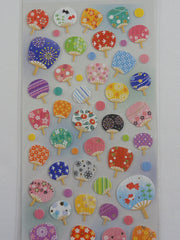 Cute Kawaii Mind Wave Beautiful Hand Fan Sticker Sheet - for Journal Planner Craft Organizer Calendar