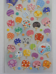 Cute Kawaii Mind Wave Beautiful Hand Fan Sticker Sheet - for Journal Planner Craft Organizer Calendar