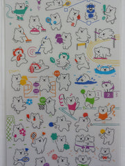 Cute Kawaii Mind Wave Healthy Exercise Sport Bear Sticker Sheet - for Journal Planner Craft Organizer Calendar