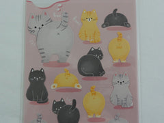Cute Kawaii Mind Wave Cat Feline Sticker Sheet - for Journal Planner Craft Scrapbook Notebook Organizer