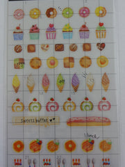 Cute Kawaii Mind Wave Donut Muffin Ice Cream Cookie Sweet Bakery time Schedule Sticker Sheet - for Journal Planner Craft Organizer