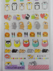 Cute Kawaii Mind Wave Dog Puppies Fun time Schedule Sticker Sheet - for Journal Planner Craft Organizer