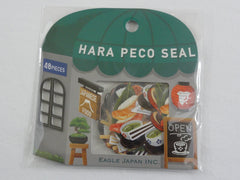 Cute Kawaii Market Shop Flake Stickers Sack H - Sushi Takoyaki Green Tea - for Journal Agenda Planner Scrapbooking Craft