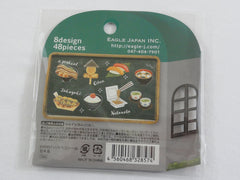 Cute Kawaii Market Shop Flake Stickers Sack H - Sushi Takoyaki Green Tea - for Journal Agenda Planner Scrapbooking Craft