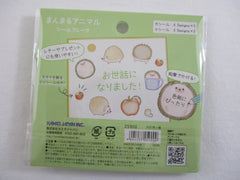 Cute Kawaii Kamio Hedgehog Write on Flake Stickers Sack - for Journal Planner Agenda Craft Scrapbook