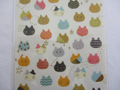 Cute Kawaii Mind Wave Cat Kitten Sticker Sheet - for Journal Planner Craft Scrapbook Notebook Organizer