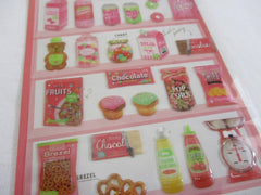 Cute Kawaii Crux Pick Me Sticker Sheet - Red - Market Pantry Strawberry Milk Pretzel Candy - for Journal Planner Craft