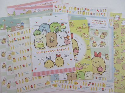 Cute Kawaii San-X Sumikko Gurashi Food Theme Letter Sets - Writing Paper Envelope Stationery Penpal