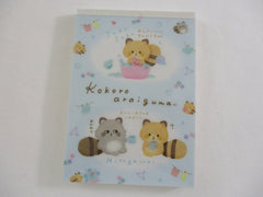 Cute Kawaii San-X Kokoro Araiguma Raccoon 4 x 6 Inch Notepad / Memo Pad - A - Stationery Designer Paper Collection