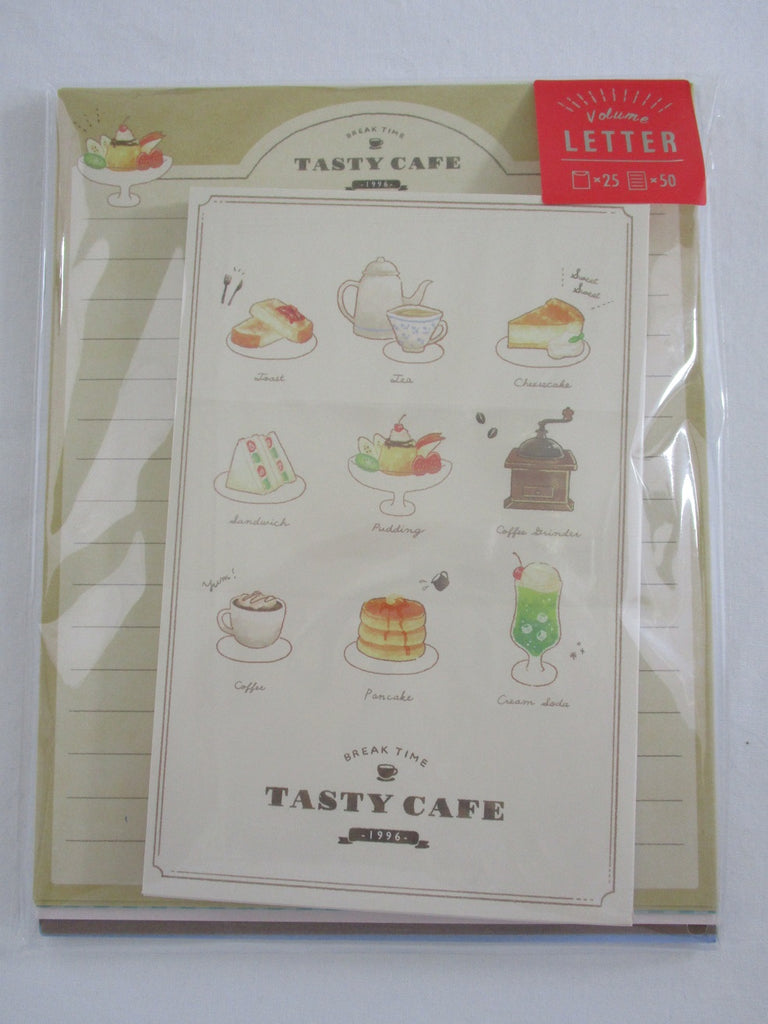 Cute Kawaii Kamio Tasty Cafe Letter Set Pack - Stationery Writing Paper Penpal