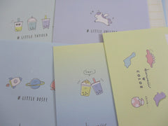 Cute Kawaii Kamio Little Bubble Tea Dino Unicorn Planet Letter Sets - Stationery Writing Paper Envelope