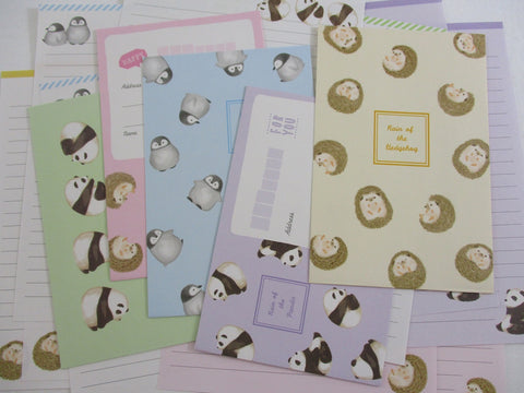 Crux Hedgehog Panda Penguin Letter Sets - Stationery Writing Paper Envelope