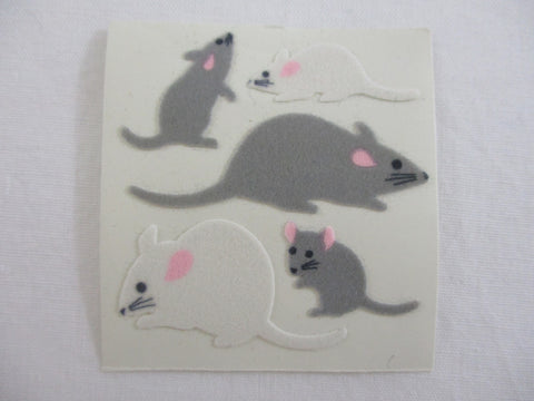 Sandylion Mouse Fuzzy Sticker Sheet / Module - Vintage & Collectible