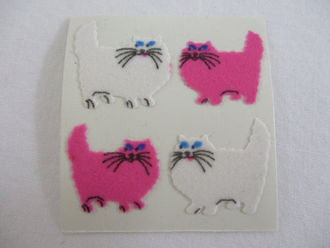 Sandylion Cat Fuzzy Sticker Sheet / Module - Vintage & Collectible
