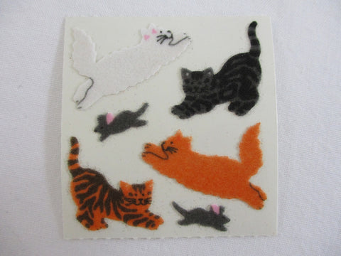 Sandylion Cat Fuzzy Sticker Sheet / Module - Vintage & Collectible