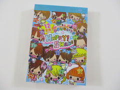 Cute Kawaii Q-Lia Girl Friend Best Friend Happy Shake Mini Notepad / Memo Pad - Stationery Design Writing Collection