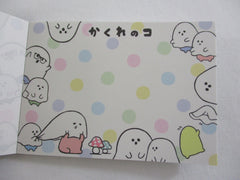 Cute Kawaii Crux Ghost Mini Notepad / Memo Pad - Stationery Design Writing Collection