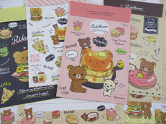 Cute Kawaii San-X Rilakkuma Doughnut Breakfast Cafe Letter Sets - Stationery Writing Paper Envelope