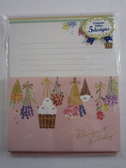 Cute Kawaii Mind Wave Bouquet Birds Flower Letter Set Pack - Stationery Writing Paper Envelope Pen Pal