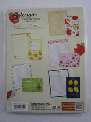 Cute Kawaii Mind Wave Fruitful Days Hedgehog Rabbit Bird Panda Letter Set Pack - Stationery Writing Paper Envelope Pen Pal