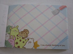 Cute Kawaii Crux Hamster Squirrel Rabbit Animal Food Tray Mini Notepad / Memo Pad - Stationery Design Writing Collection