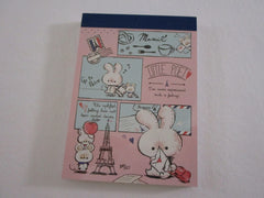Cute Kawaii Kamio Little Poet Rabbit Writing Letter Love Mini Notepad / Memo Pad - Stationery Design Writing Collection