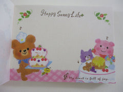 Cute Kawaii VHTF Kamio Bear Happy Sunny Life Mini Notepad / Memo Pad - Stationery Design Writing - Vintage Collectible