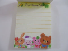 Cute Kawaii VHTF Kamio Bear Happy Sunny Life Mini Notepad / Memo Pad - Stationery Design Writing - Vintage Collectible