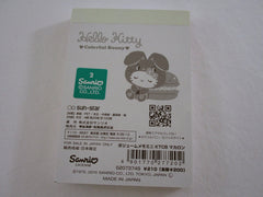 Cute Kawaii Sanrio Hello Kitty Colorful Bunny Mini Notepad / Memo Pad - B - Stationery Design Writing Collection