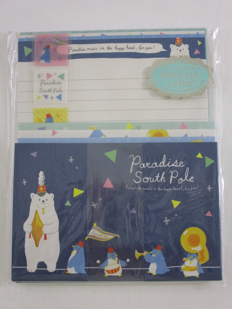Cute Kawaii Q-Lia Paradise South Pole Penguin Letter Set Pack - Stationery Writing Paper Envelope Pen Pal