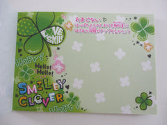 Cute Kawaii Kamio Clover Smiley Mini Notepad / Memo Pad - Stationery Designer Paper Collection