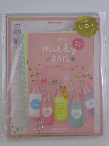 Cute Kawaii Q-Lia Milky Days Letter Set Pack - Stationery Paper Envelope Penpal