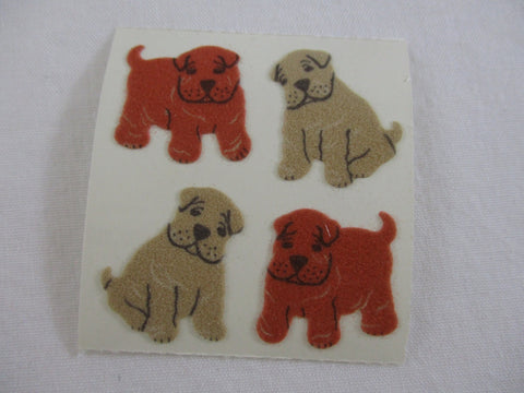 Sandylion Dog Fuzzy Sticker Sheet / Module - Vintage & Collectible