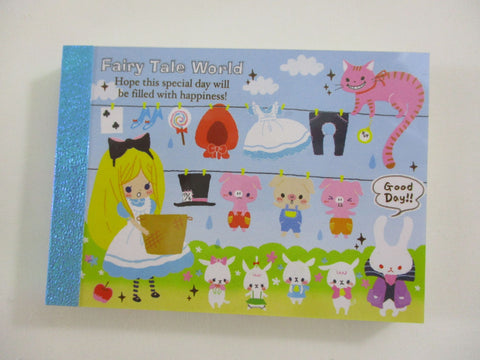 Cute Kawaii Kamio Alice Fairy Tale World Mini Notepad / Memo Pad - Vintage and Rare - Stationery Design Writing