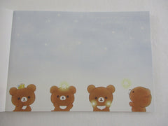 Cute Kawaii San-X Rilakkuma Bear Chairoikoguma Starry Sky Night 4 x 6 Inch Notepad / Memo Pad - Stationery Designer Paper Collection