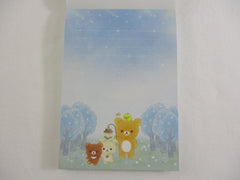 Cute Kawaii San-X Rilakkuma Bear Chairoikoguma Starry Sky Night 4 x 6 Inch Notepad / Memo Pad - Stationery Designer Paper Collection