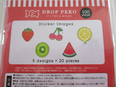Cute Kawaii Crux Candy Drop Style Flake Stickers Sack - Fruits - for Journal Planner Agenda Craft Scrapbook